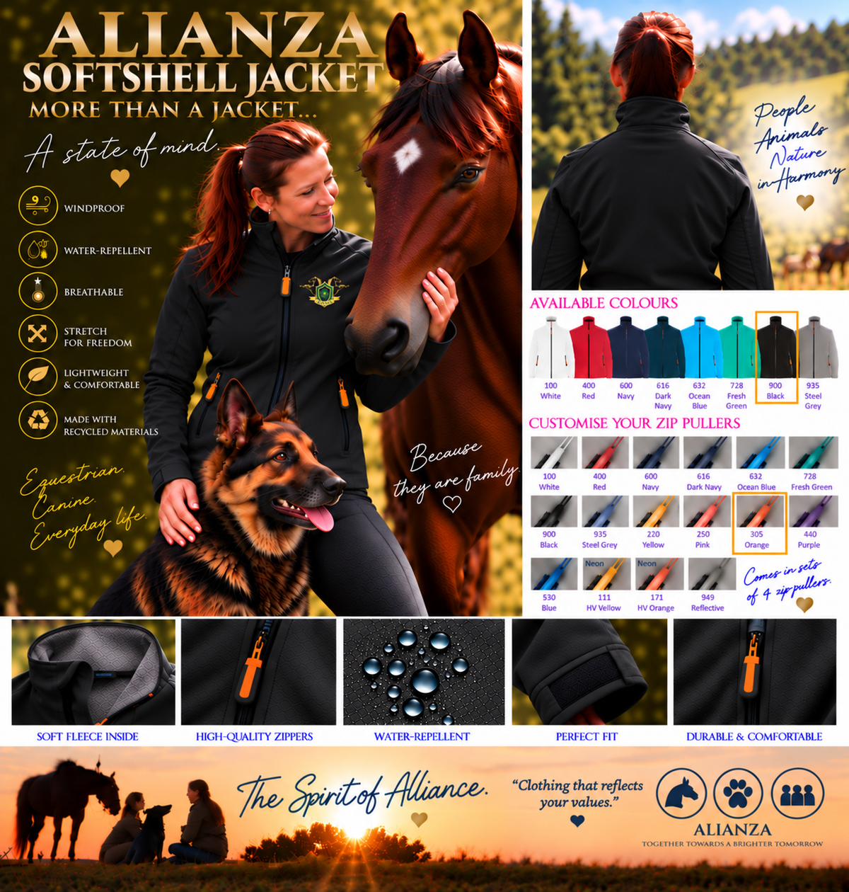 Alianza Premium Softshell Jacket – Women – Chest Logo
