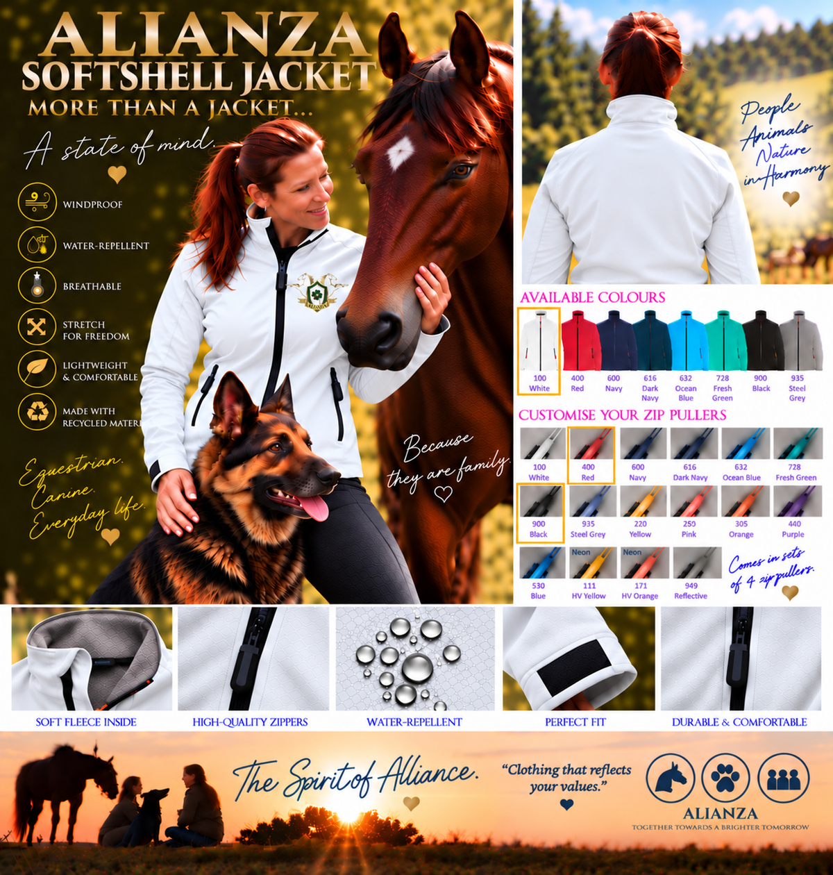 Alianza Premium Softshell Jacket – Women – Chest Logo