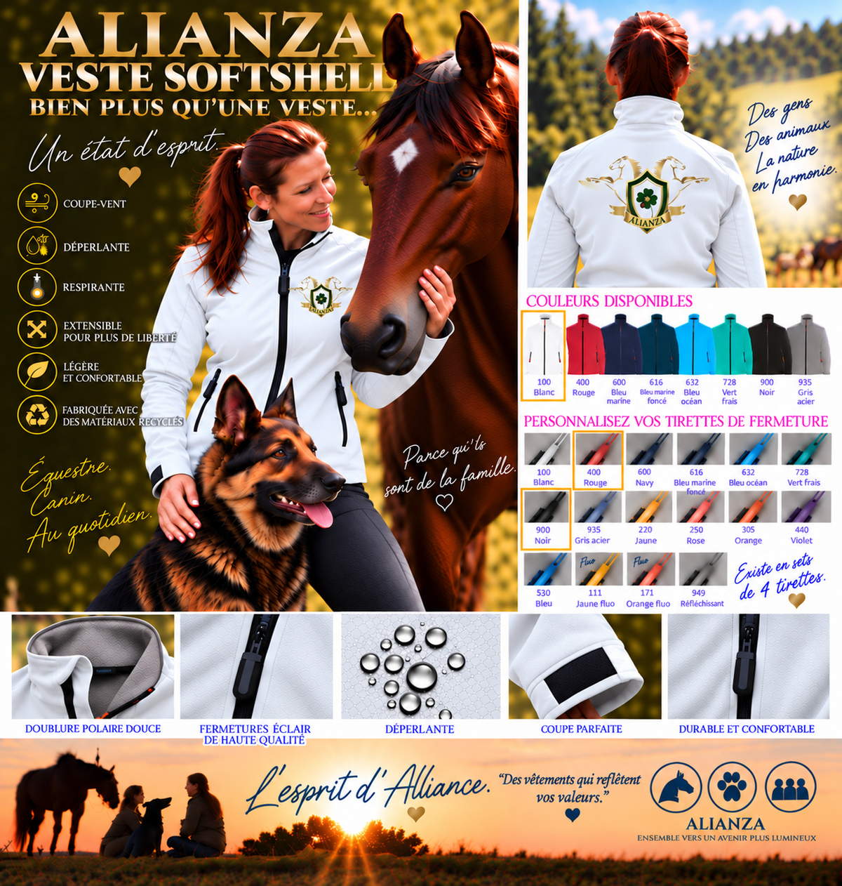 Veste softshell Premium Alianza – Femme – Logo Poitrine & Dos