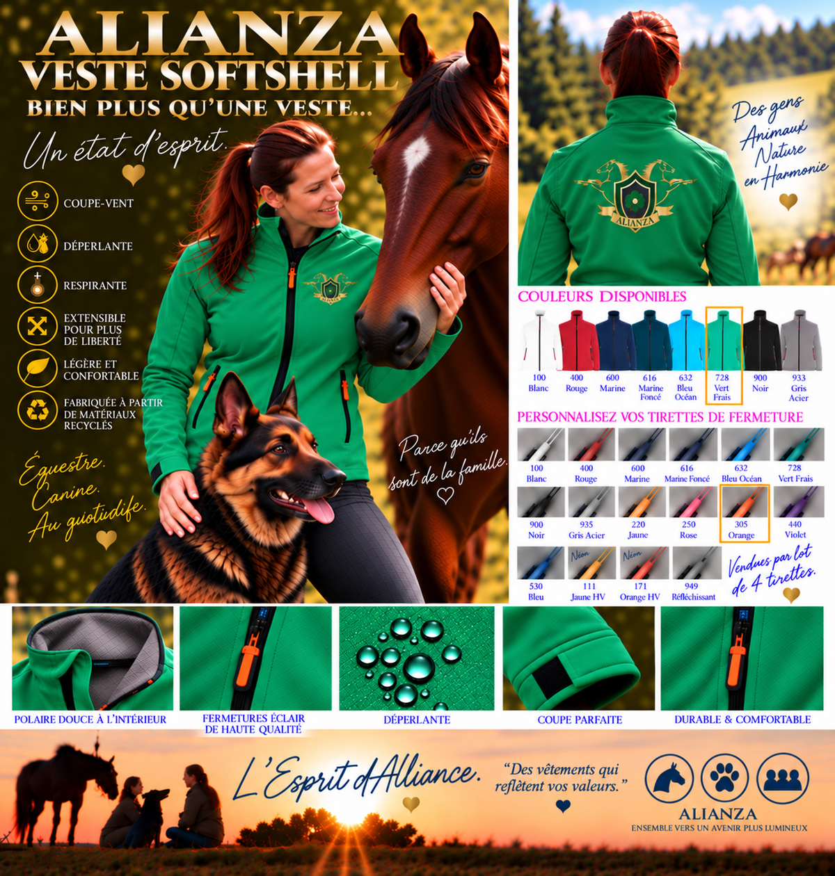 Veste softshell Premium Alianza – Femme – Logo Poitrine & Dos