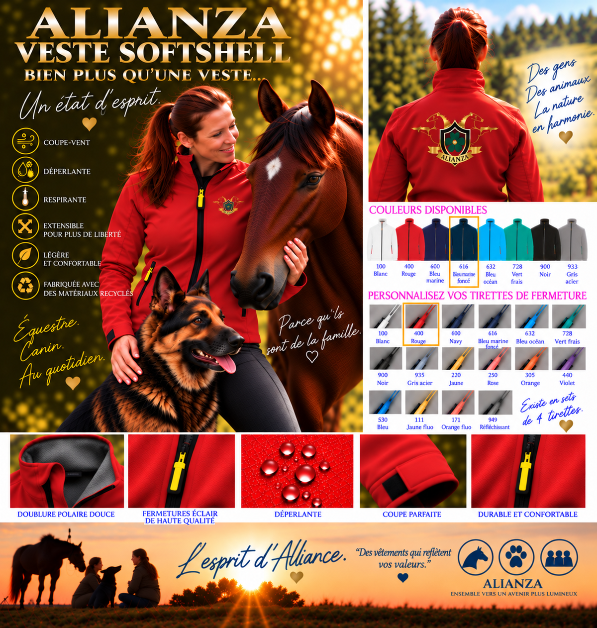 Veste softshell Premium Alianza – Femme – Logo Poitrine & Dos