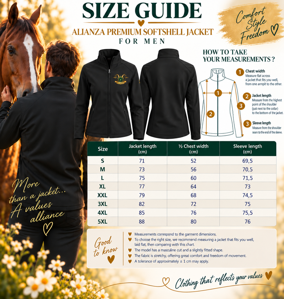 Alianza Premium Softshell Jacket – Men – Chest Logo