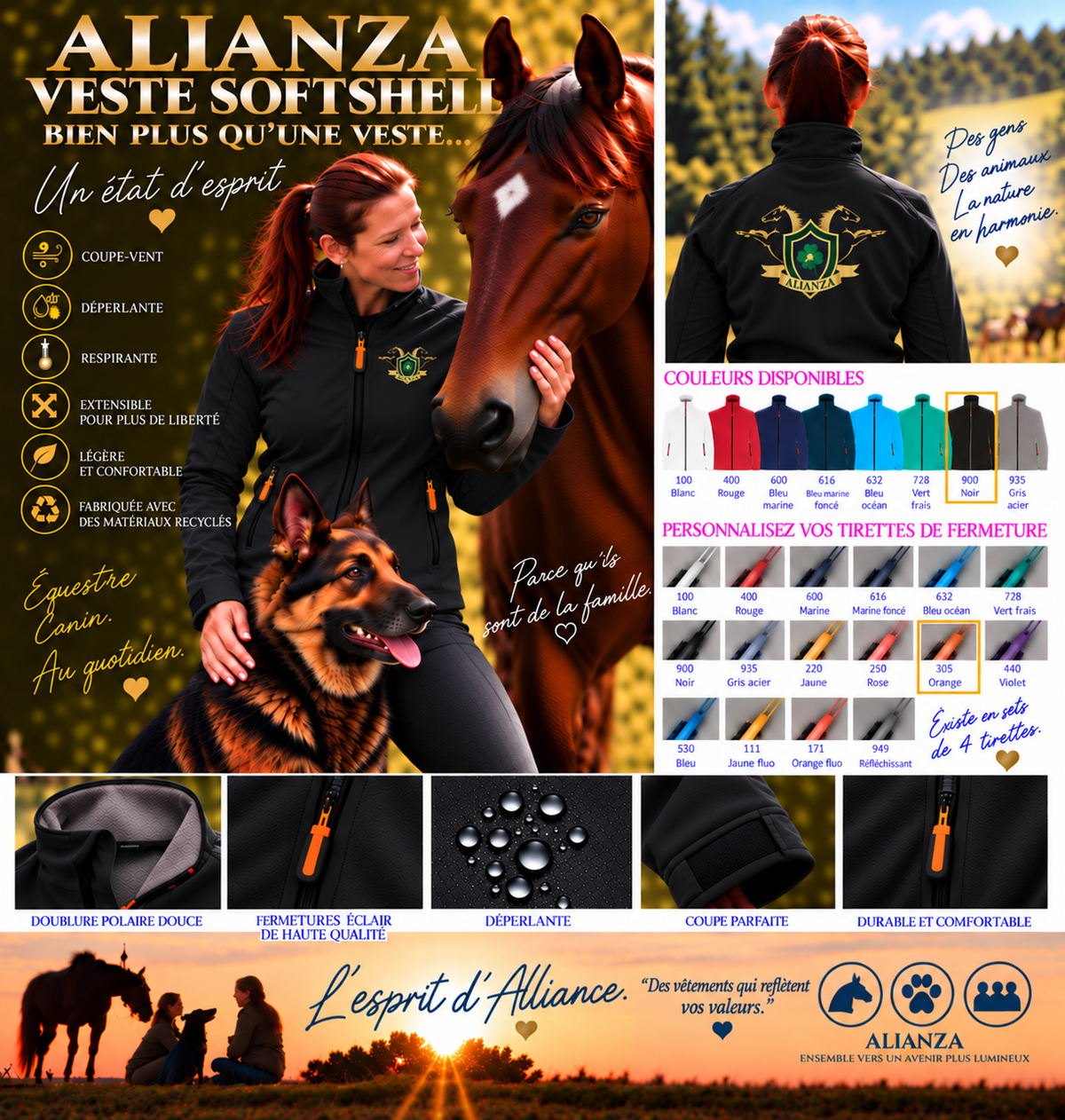 Veste softshell Premium Alianza – Femme – Logo Poitrine & Dos