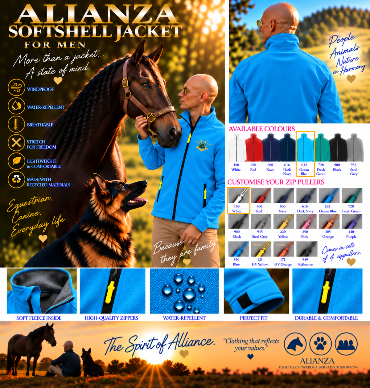 Alianza Premium Softshell Jacket – Men – Chest Logo