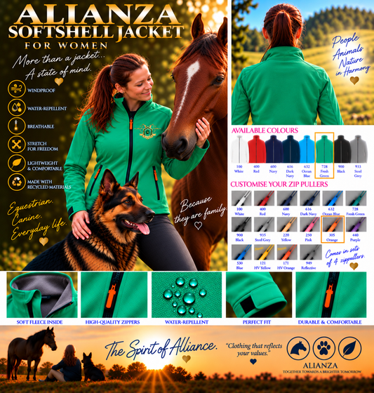 Alianza Premium Softshell Jacket – Women – Chest Logo