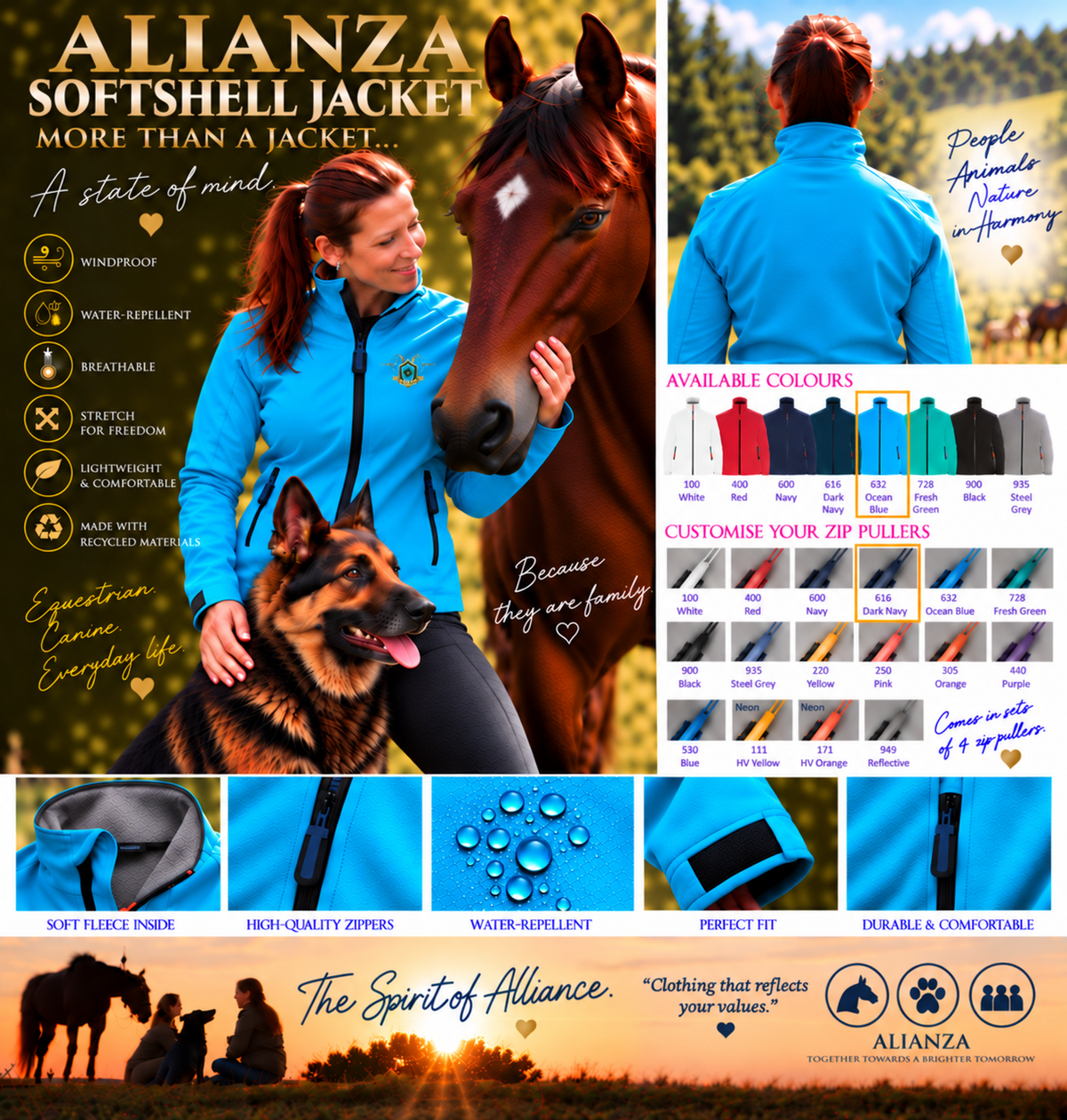 Alianza Premium Softshell Jacket – Women – Chest Logo
