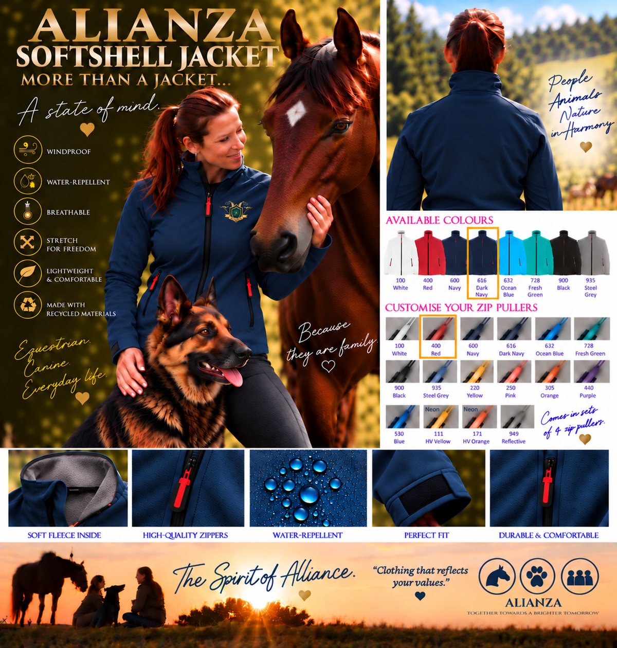Alianza Premium Softshell Jacket – Women – Chest Logo