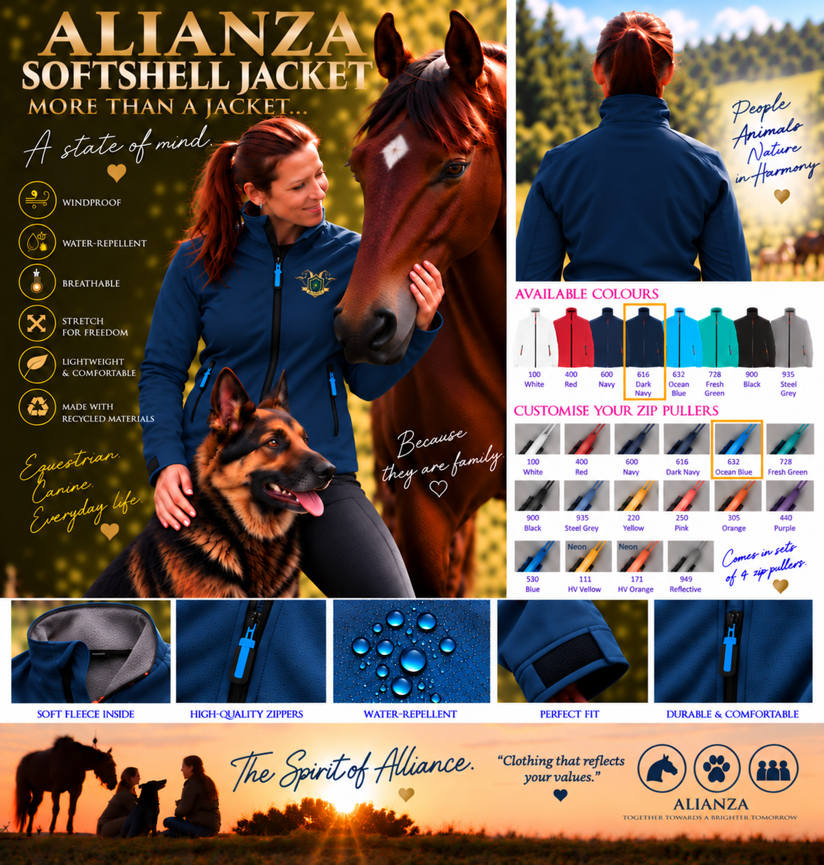 Alianza Premium Softshell Jacket – Women – Chest Logo