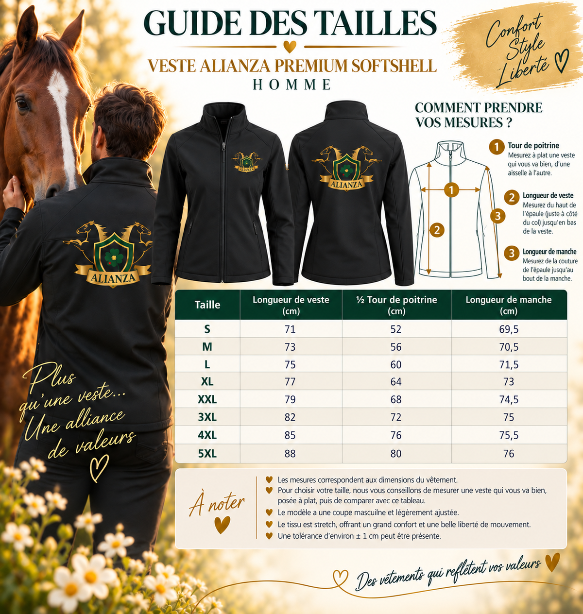 Alianza Premium Softshell Jacket – Men – Chest & Back Logo