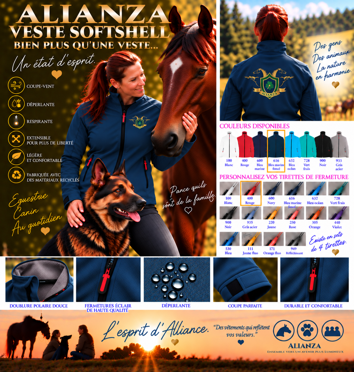 Veste softshell Premium Alianza – Femme – Logo Poitrine & Dos