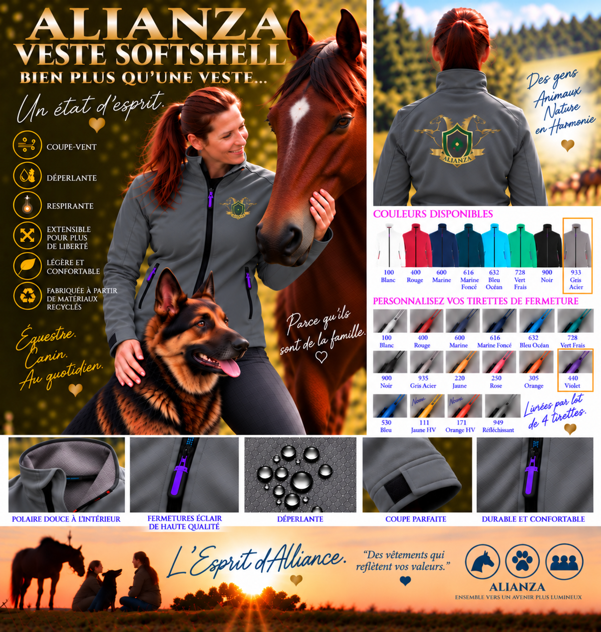 Veste softshell Premium Alianza – Femme – Logo Poitrine & Dos