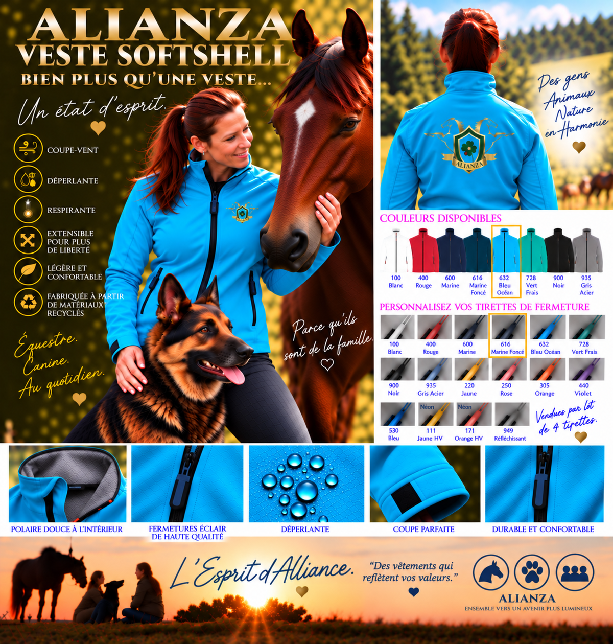 Veste softshell Premium Alianza – Femme – Logo Poitrine & Dos