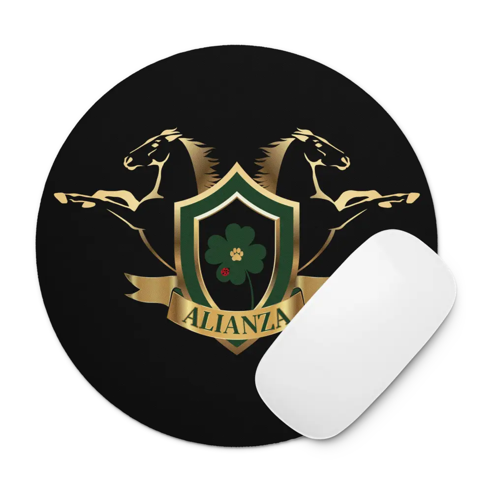 Alianza Round Mouse Pad ~ Black